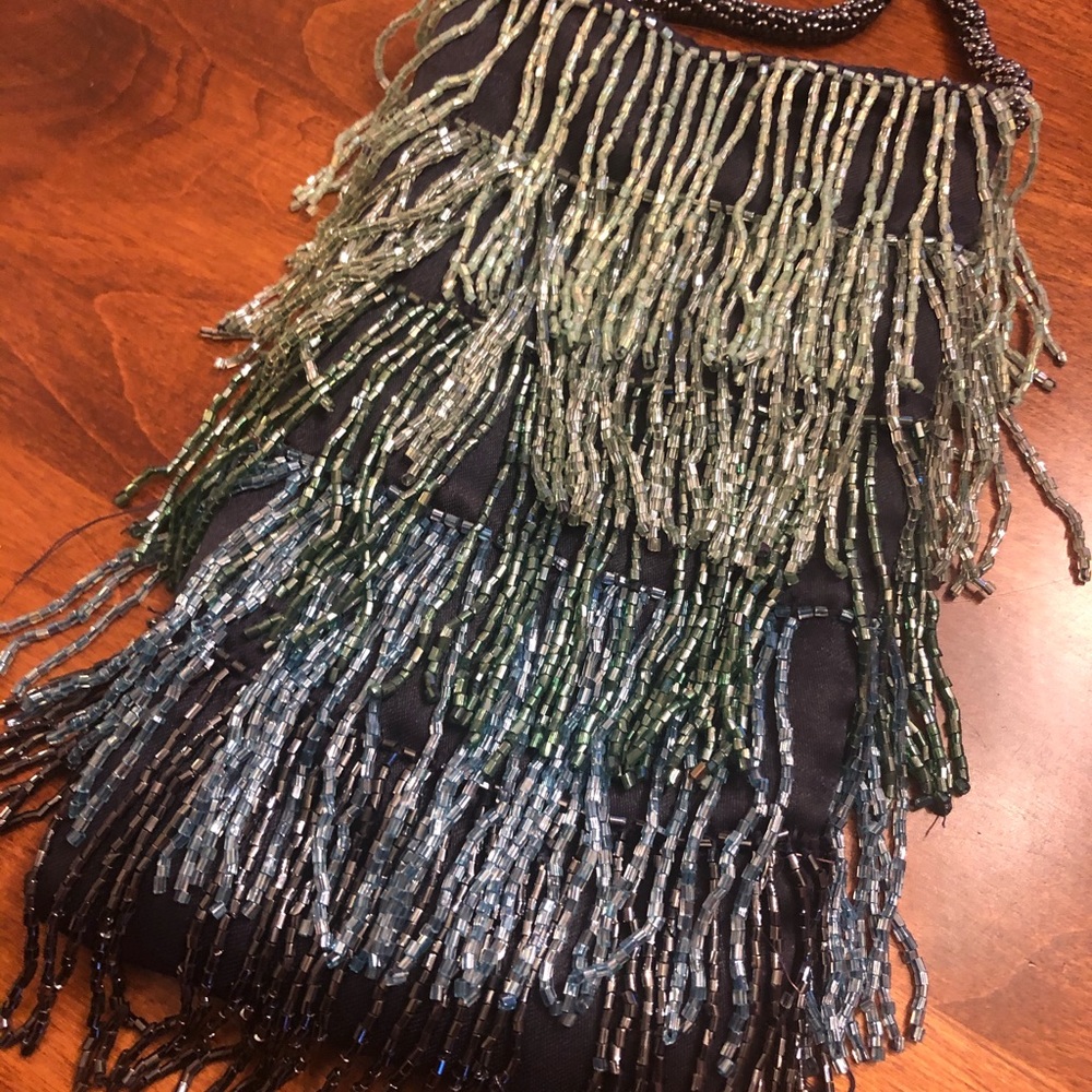 Mint beaded purse